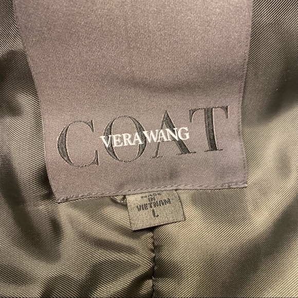 Vera Wang Green Khaki Faux Fur Trim Mixed Media Parka - Picture 17 of 17